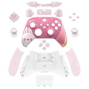Easter Rabbit Controller Full Set Housing Shell Case With Buttons For Xbox Series X/S Controller, Custom Replacement Side Rails Front Back Plate Cover For Xbox Core Controller-QX3T1004WS - Extremerate Wholesale