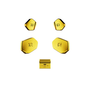 Glossy Chrome Gold Replacement Redesigned K1 K2 K3 K4 Back Buttons Paddles & Toggle Switch For Xbox Series X/S Controller Extremerate Hope Remap Kit-DX3D4001WS - Extremerate Wholesale