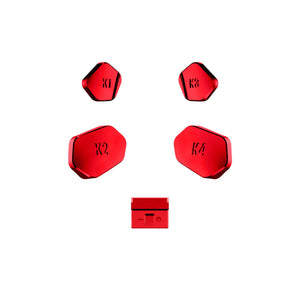 Glossy Chrome Red Replacement Redesigned K1 K2 K3 K4 Back Buttons Paddles & Toggle Switch For Xbox Series X/S Controller Extremerate Hope Remap Kit-DX3D4003WS - Extremerate Wholesale