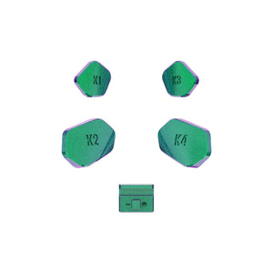 Glossy Chameleon Green Purple Replacement Redesigned K1 K2 K3 K4 Back Buttons Paddles & Toggle Switch For Xbox Series X/S Controller Extremerate Hope Remap Kit-DX3P3002WS - Extremerate Wholesale