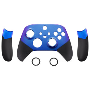 Glossy Chameleon Blue Purple ASR Version Performance Rubberized Side Rails Front Shell For Xbox Series X/S Controller With Accent Rings, Redesigned Grip Faceplate For Xbox Core Controller-ZX3C3002WS - Extremerate Wholesale
