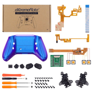 Glossy Chameleon Blue Purple Hope Remappable Remap Kit With Upgrated Boards + Redesigned Back Shell + Side Rails + Back Buttons For Xbox Series X/S Controller & Xbox Core Controller-RX3P3001 - Extremerate Wholesale