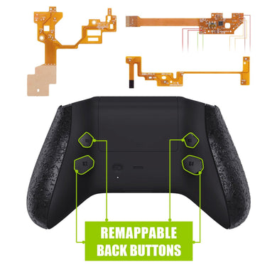 Rubberized Black Hope Remappable Remap Kit With Upgrated Boards + Redesigned Back Shell + Side Rails + Back Buttons For Xbox Series X/S Controller & Xbox Core Controller-RX3P3041 - Extremerate Wholesale