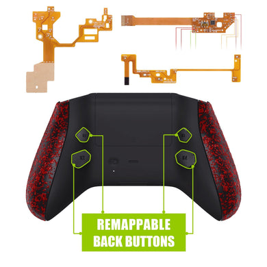 Rubberized Red Hope Remappable Remap Kit With Upgrated Boards + Redesigned Back Shell + Side Rails + Back Buttons For Xbox Series X/S Controller & Xbox Core Controller-RX3P3043 - Extremerate Wholesale