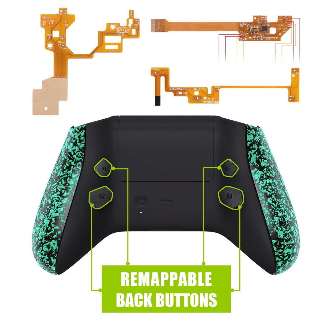 Rubberized Green Hope Remappable Remap Kit With Upgrated Boards + Redesigned Back Shell + Side Rails + Back Buttons For Xbox Series X/S Controller & Xbox Core Controller-RX3P3047 - Extremerate Wholesale