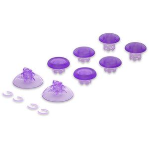 Clear Atomic Purple EDGE Sticks Replacement Interchangeable Thumbsticks for Xbox Series X/S & Xbox Core & Xbox One X/S & Xbox Elite V1 & NS Switch Pro Controller - AGLX3M008WS - Extremerate Wholesale