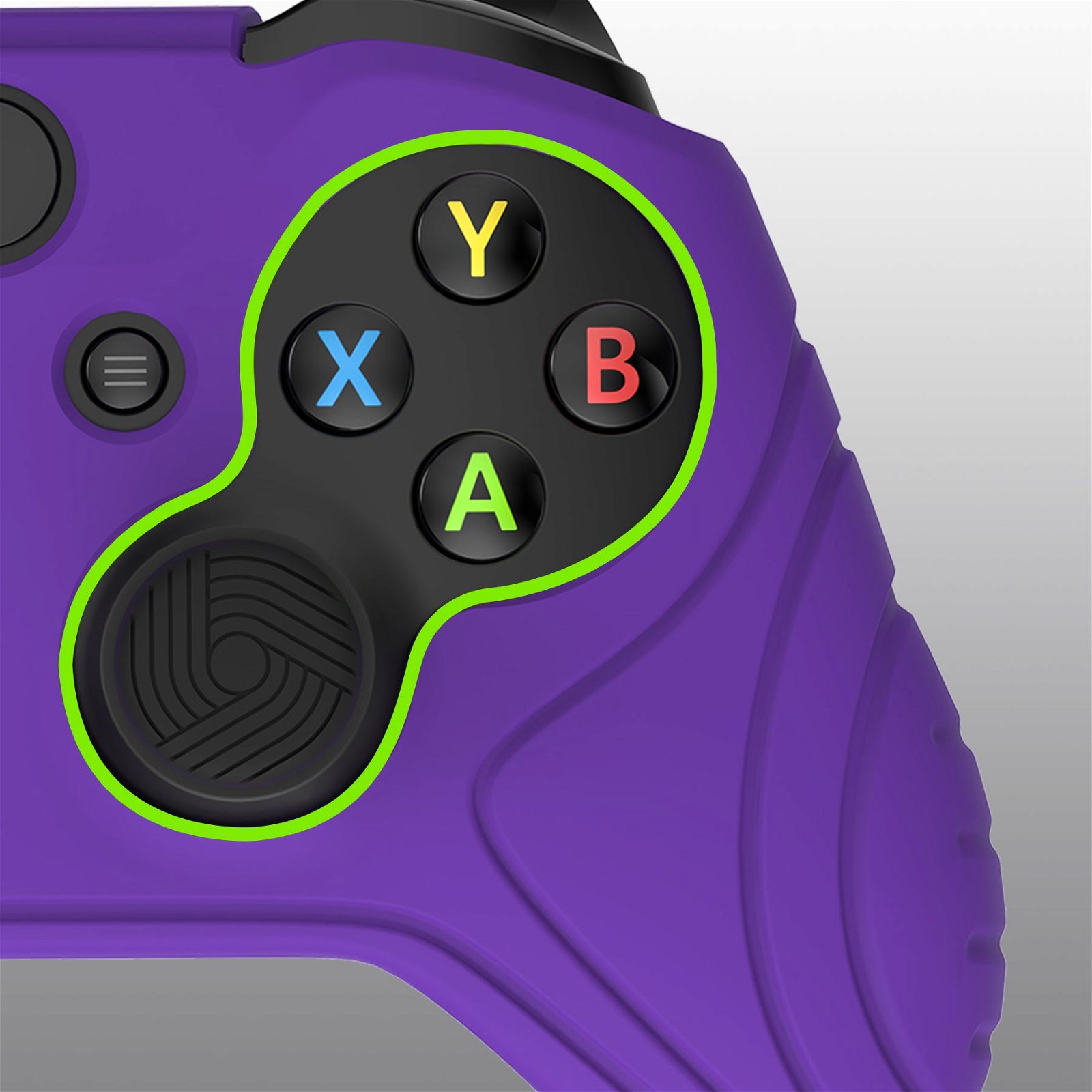 Samurai Edition Dark Purple Ergonomic Silicone Case Skin With Black Thumb Stick Caps For Xbox One S Controller-XOQ038 Samurai Edition Dark Purple Ergonomic Silicone Case Skin With Black Thumb Stick Caps For Xbox One S Controller-XOQ038