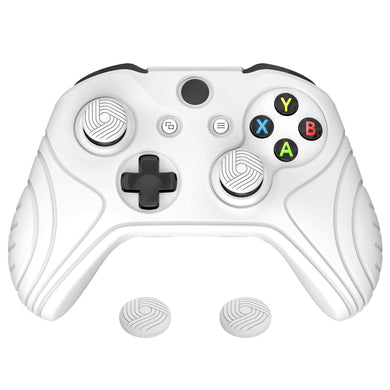 Samurai Edition White Ergonomic Silicone Case Skin With White Thumb Stick Caps For Xbox One S Controller-XOQ035 - Extremerate Wholesale