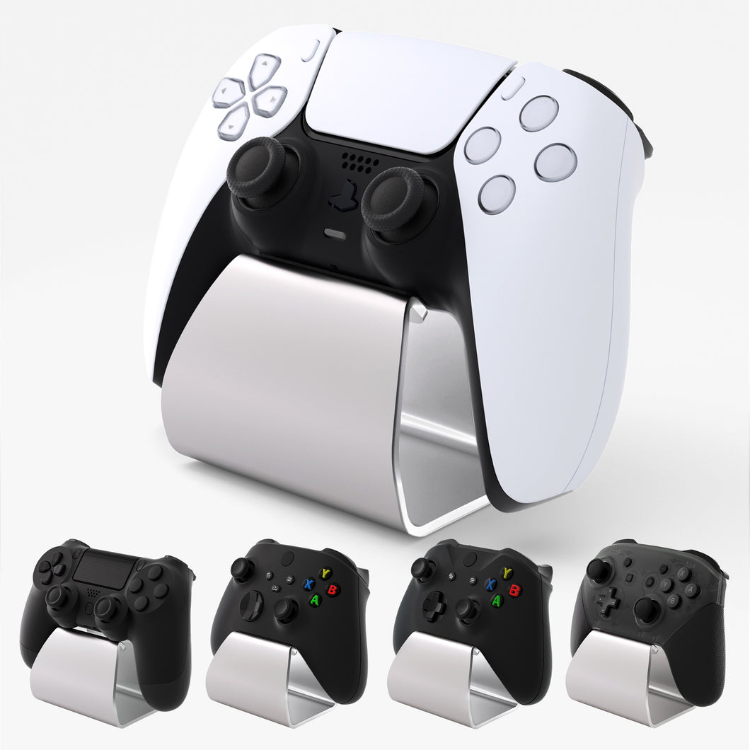 Silver Stand-AL Universal Metal Game Controller Stand for PS5 & PS4 & Xbox Series XS & Xbox One Controller- FQZPFC002WS