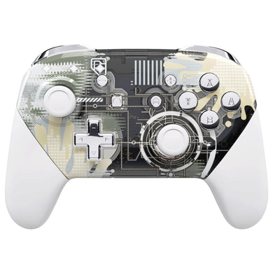 Silver Splatter Full Shells And Handle Grips For NS Pro Controller-FRT107WS - Extremerate Wholesale