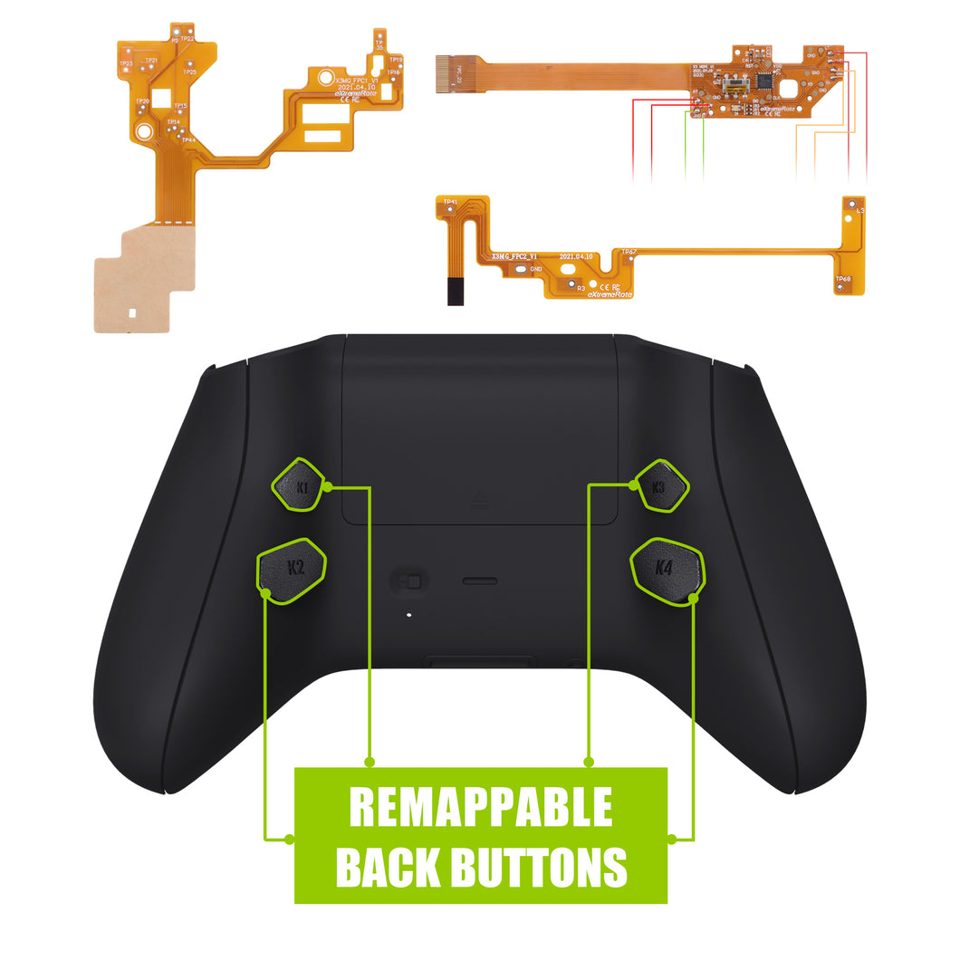 Black Hope Remappable Remap Kit With Upgrated Boards + Redesigned Back Shell + Side Rails + Back Buttons For Xbox Series X/S Controller & Xbox Core Controller-RX3P3009