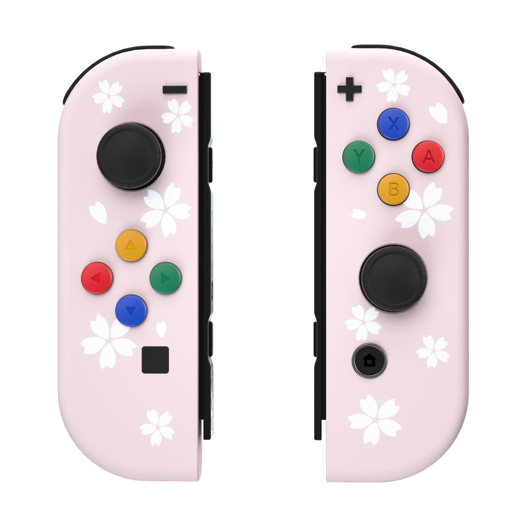 Soft Touch Cherry Blossoms Petals Patterned Shells For NS Switch Joycon & OLED Joycon-CT109WS