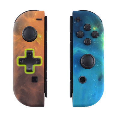 Soft Touch Gold Nebula Shells For NS Switch Joycon & OLED Joycon Dpad Version-JZT102WS - Extremerate Wholesale
