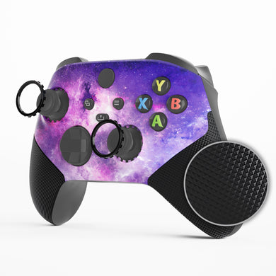 Soft Touch Purple Galaxy ASR Version Performance Rubberized Grip Front Housing Shell With Accent Rings For Xbox Series X/S Controller & Xbox Core Controller-FX3C1003WS - Extremerate Wholesale