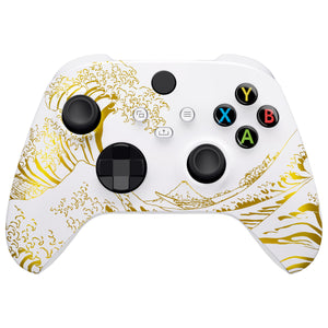 Soft Touch The Great GOLDEN Wave Off Kanagawa - White Front Shell For Xbox Series X/S Controller-FX3T189WS - Extremerate Wholesale