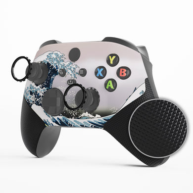 Soft Touch The Great Wave ASR Version Performance Rubberized Grip Front Housing Shell With Accent Rings For Xbox Series X/S Controller & Xbox Core Controller-FX3C1002WS - Extremerate Wholesale