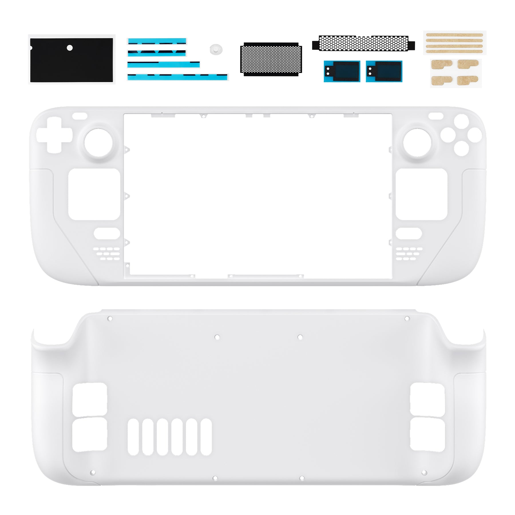 White Full Set Shell For Steam Deck LCD Console - QESDP001WS