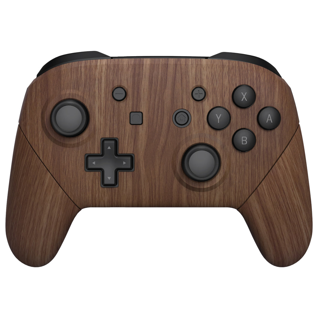 Soft Touch Wood Grain Full Shells And Handle Grips For NS Pro Controller-FRS201WS