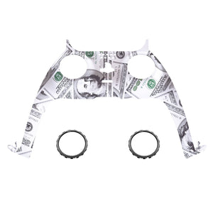 Soft Touch $100 Dollars Decorative Trim Shell With Accent Rings Compatible With PS5 Controller-GPFS2003WS - Extremerate Wholesale