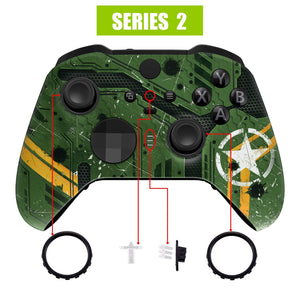 Soft Touch Army Mecha Front Shell For Xbox One-Elite2 Controller-ELT152WS - Extremerate Wholesale