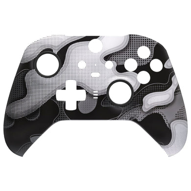 Soft Touch Black White Camouflage Front Shell For Xbox One-Elite2 Controller-ELT147WS - Extremerate Wholesale
