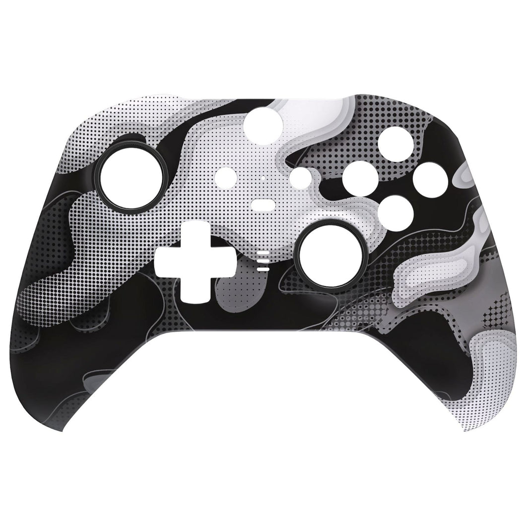 Soft Touch Black White Camouflage Front Shell For Xbox One-Elite2 Controller-ELT147WS - Extremerate Wholesale
