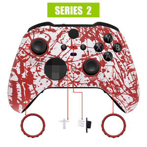 Soft Touch Blood Patterned Front Shell For Xbox One-Elite2 Controller-ELS211WS - Extremerate Wholesale