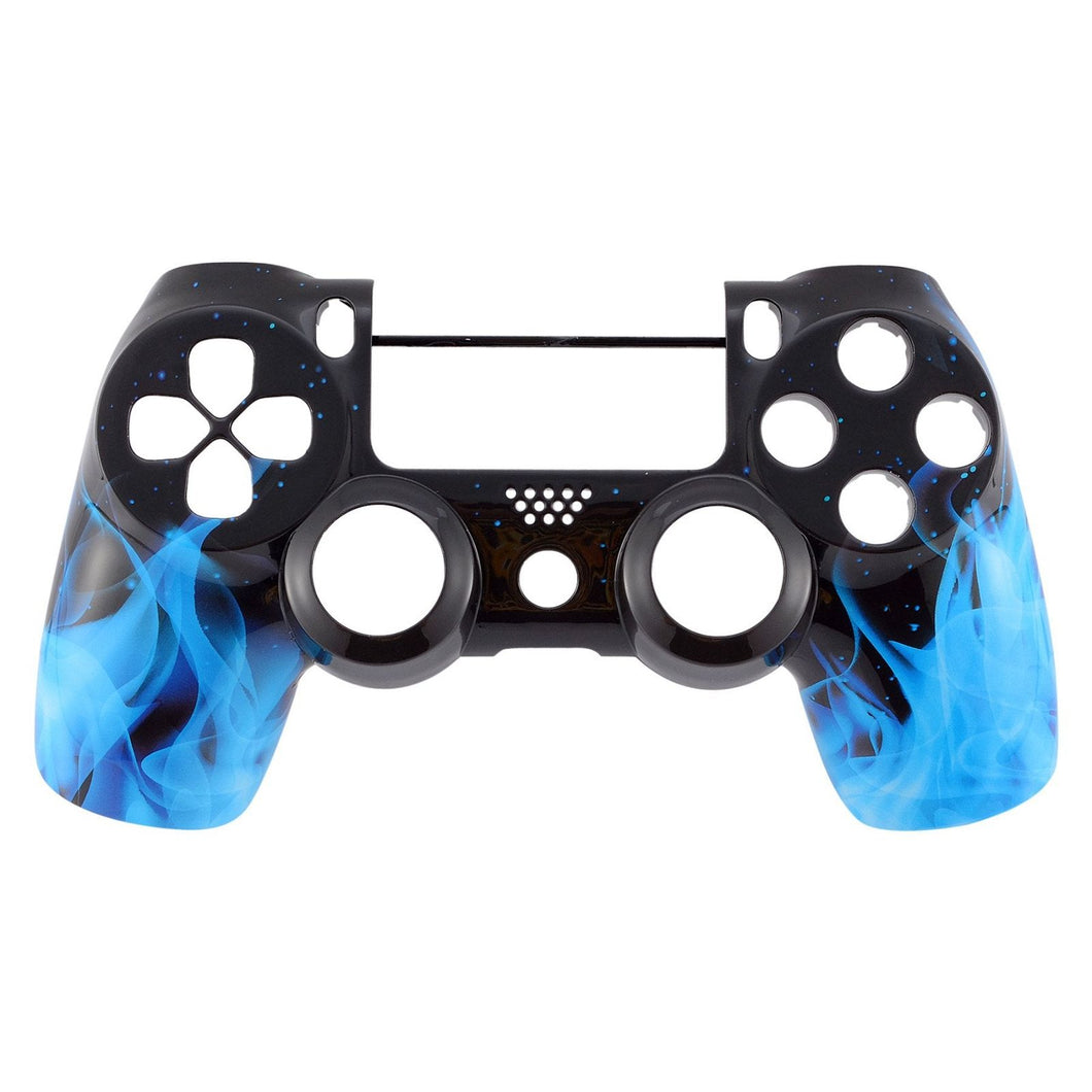 Soft Touch Blue Flame Front Shell Compatible With PS4 Gen2 Controller-SP4FT06WS - Extremerate Wholesale