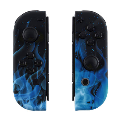 Soft Touch Blue Flame Shells For NS Switch Joycon & OLED Joycon-CT101WS - Extremerate Wholesale