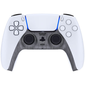 Soft Touch Brushed Silver Decorative Trim Shell With Accent Rings Compatible With PS5 Controller-GPFS2010WS - Extremerate Wholesale