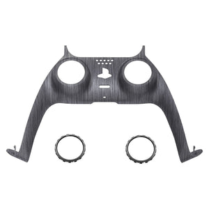 Soft Touch Brushed Silver Decorative Trim Shell With Accent Rings Compatible With PS5 Controller-GPFS2010WS - Extremerate Wholesale