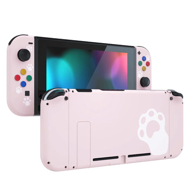 Soft Touch Cherry Blossoms Pink Cat Paw Full Shells For NS Joycon-Without Any Buttons Included-QT110V1WS - Extremerate Wholesale