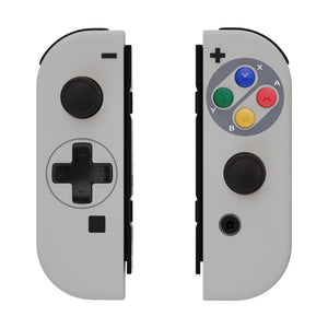 Soft Touch Classics SNES EU Shells For NS Switch Joycon & OLED Joycon Dpad Version-JZT106WSV2 - Extremerate Wholesale