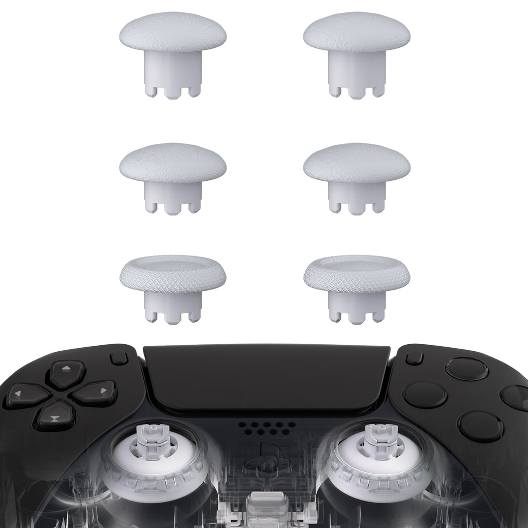 Solid White EDGE Sticks Replacement Interchangeable Thumbsticks for PS5 & PS4 All Model Controllers - P5J202WS