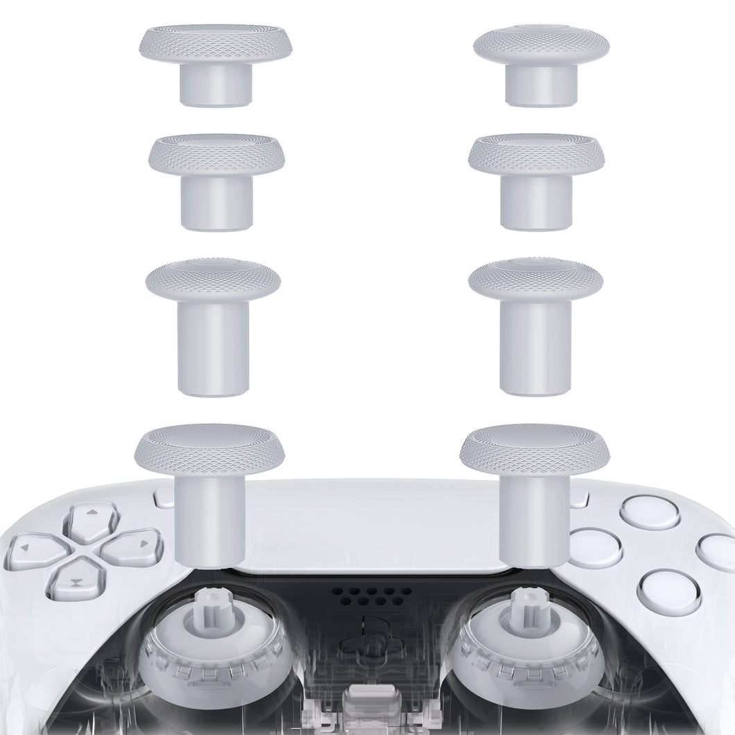 Solid White ThumbsGear V2 Interchangeable Ergonomic Thumbstick with 3 Height Convex & Concave Grips Adjustable Joystick for PS5 & PS4 Controller - YGTPFM006WS - Extremerate Wholesale