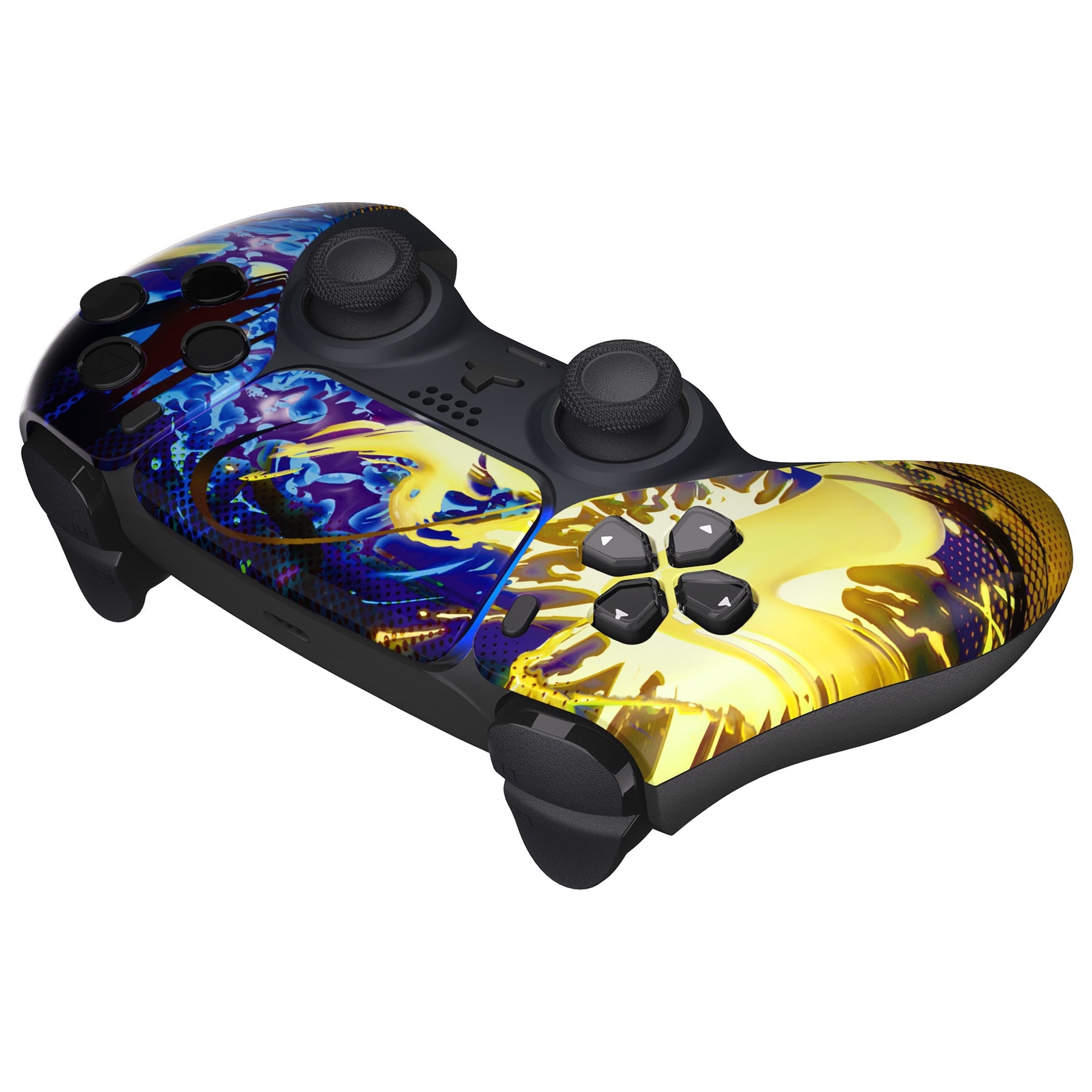 Glossy Splattering Fighting Front Shell With Touchpad For PS5 Controller  BDM-010 & BDM-020 & BDM-030 – Extremerate Wholesale