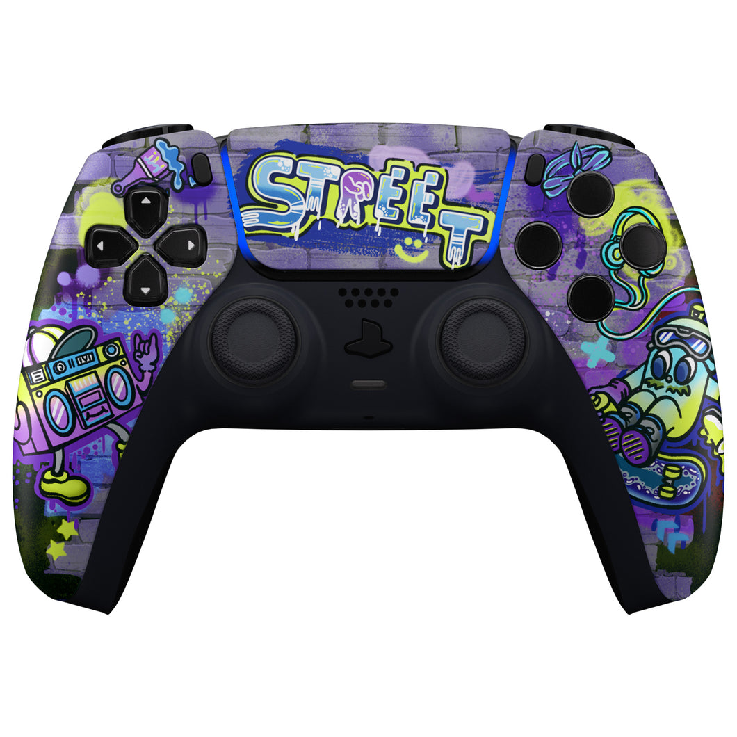 Street Art Front Shell With Touchpad Compatible With PS5 Controller BDM-010 & BDM-020 & BDM-030 & BDM-040- ZPFT1099G3WS