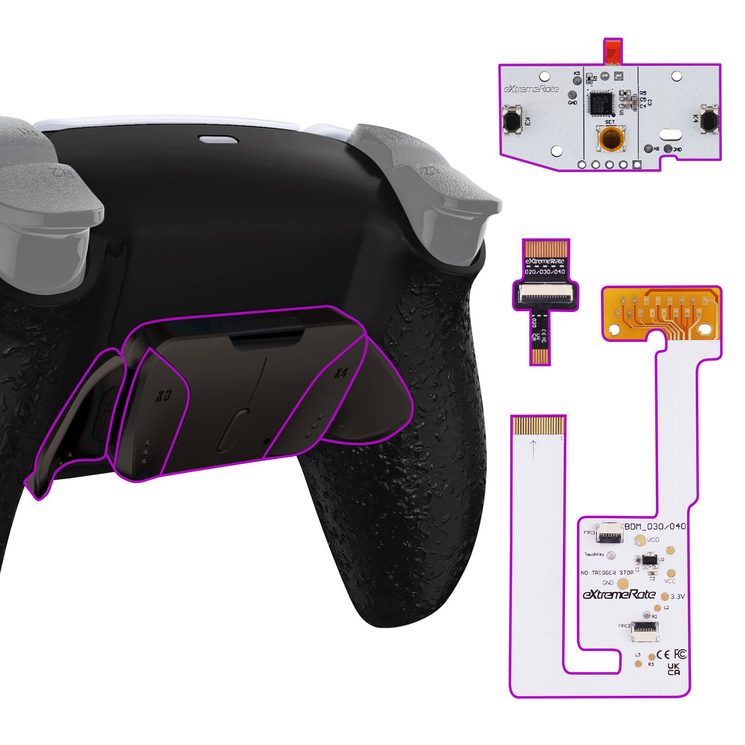 Texture Black Real Metal Buttons (RMB) Version Remappable RISE4 V3 Remap Kit for PS5 Controller BDM-030/040/050 - YPFJ7006G4