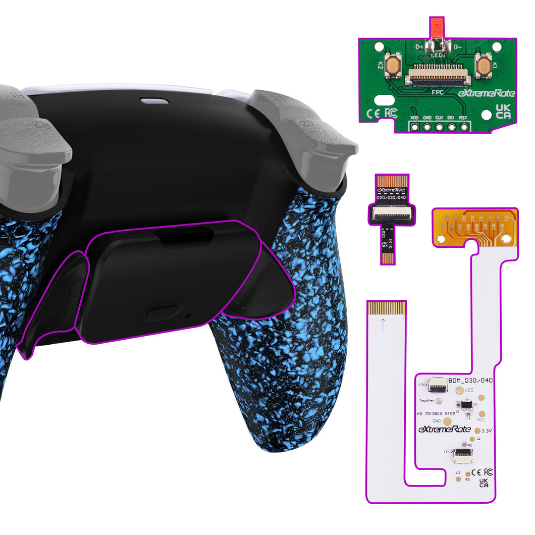 Textured Blue Remappable RISE V3 Remap Kit For PS5 Controller BDM-030/040/050 - XPFP3043G4