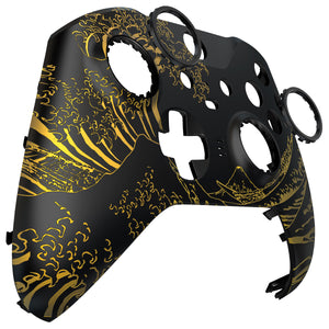 The Great GOLDEN Wave Off Kanagawa - Black Front Shell For Xbox One-Elite2 Controller-ELT154WS - Extremerate Wholesale
