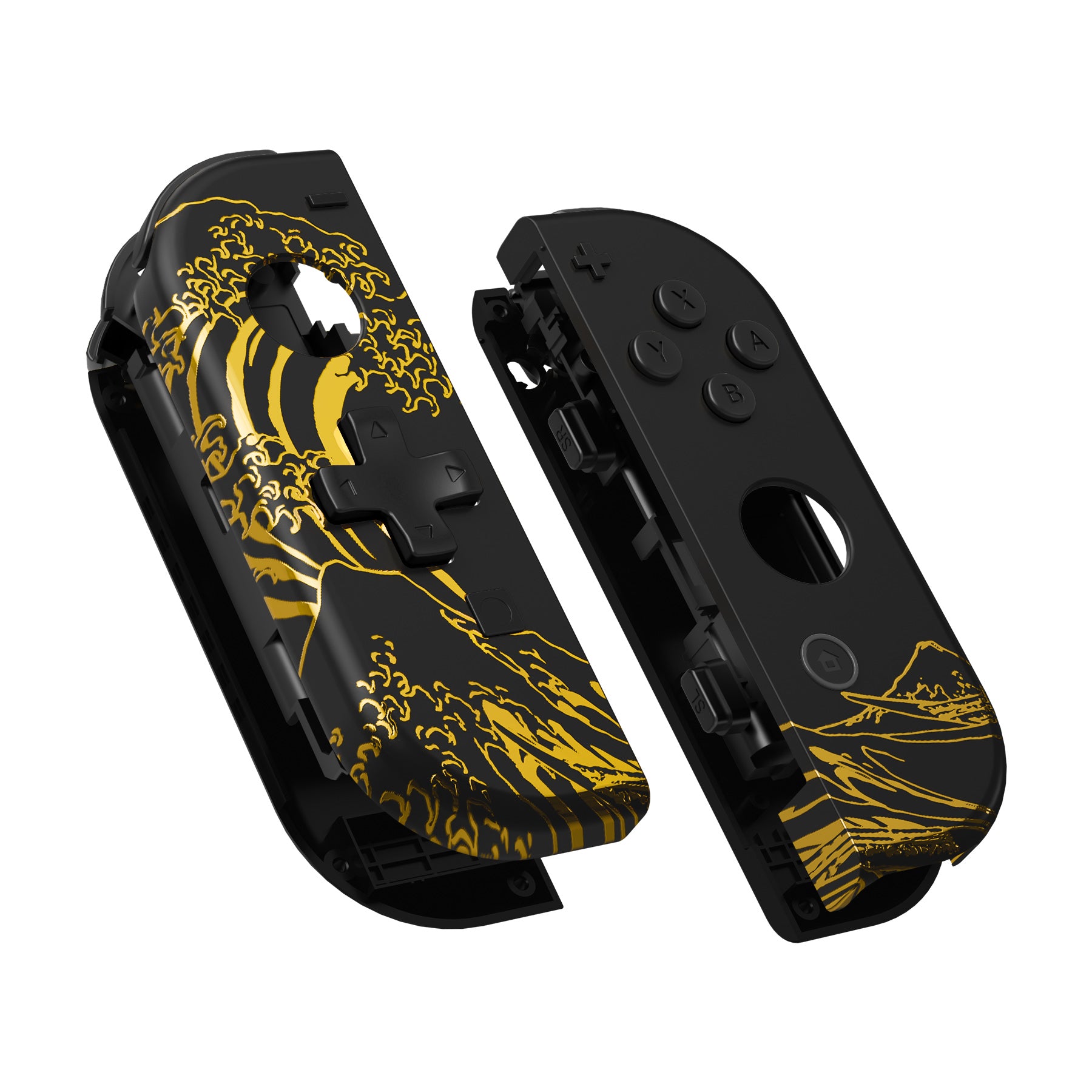 The Great GOLDEN Wave Off Kanagawa - Black Replacement Shells For
