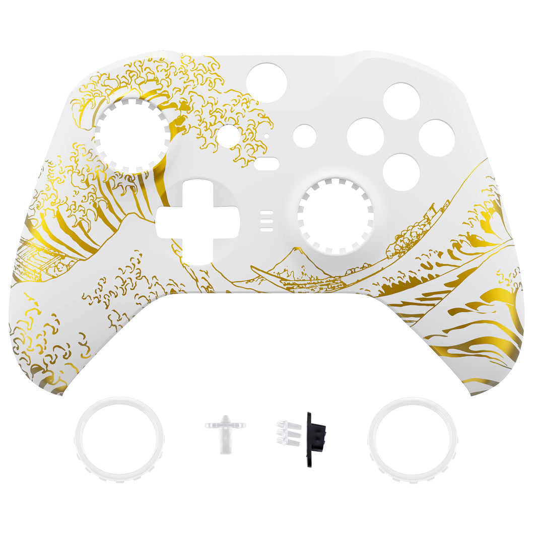 The Great GOLDEN Wave Off Kanagawa - White Front Shell For Xbox One-Elite2 Controller-ELT155WS - Extremerate Wholesale