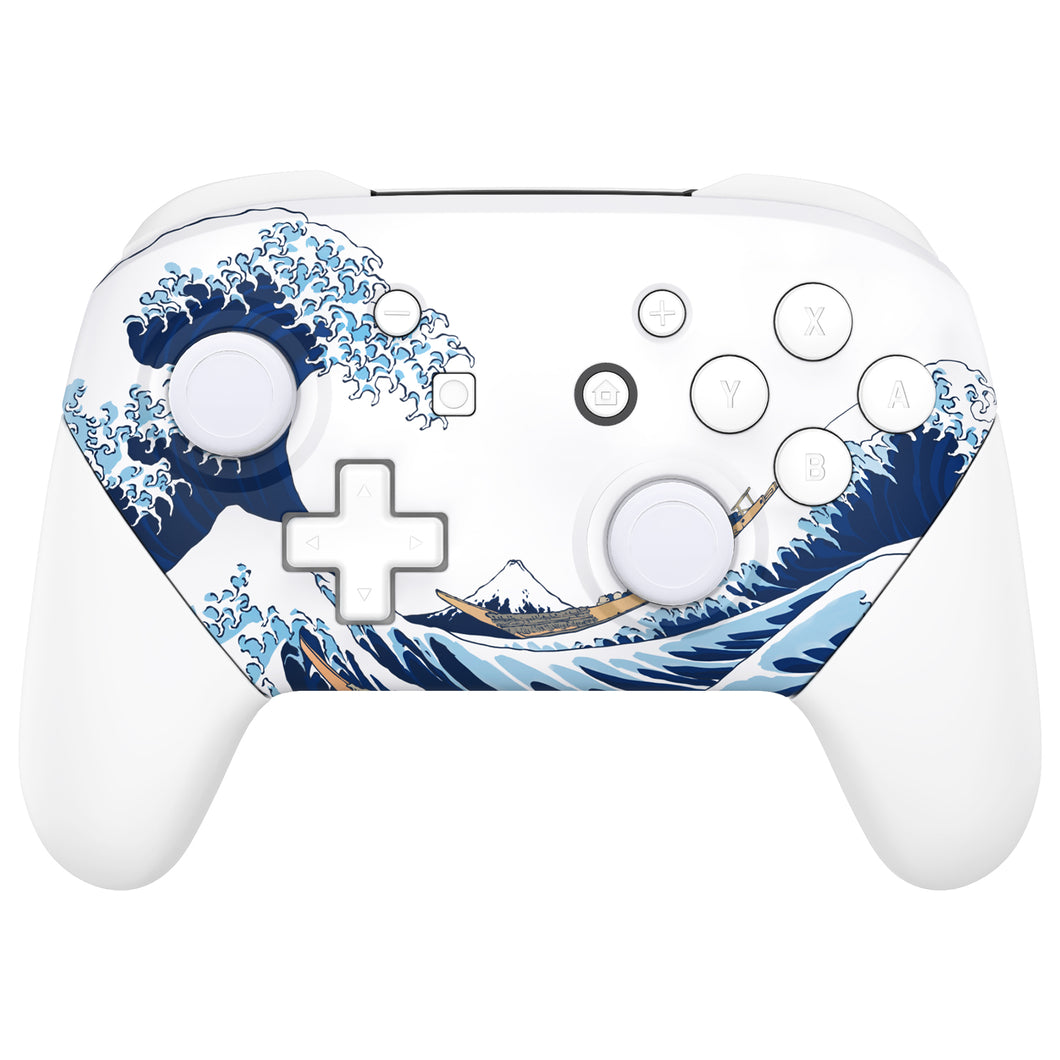 The Great Wave Off Kanagawa Full Shells And Handle Grips For NS Pro Controller - FRT111WS