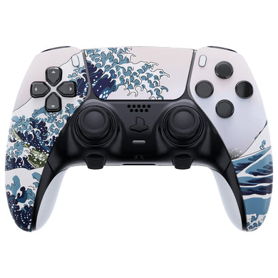 The Great Wave Left Right Front Housing Shell With Touchpad Compatible With PS5 Edge Controller - MLREGT003WS - Extremerate Wholesale
