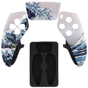 The Great Wave Left Right Front Housing Shell With Touchpad Compatible With PS5 Edge Controller - MLREGT003WS - Extremerate Wholesale
