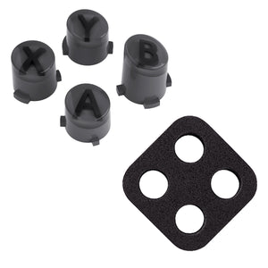 Three-Tone Classic Gray & Clear With Dark Gray Classic Symbols Replacement Custom ABXY Action Button For Xbox Series X & S Controller / Xbox One S & X Controller/ Xbox Elite V1/V2 Controller - JDX3M018WS - Extremerate Wholesale