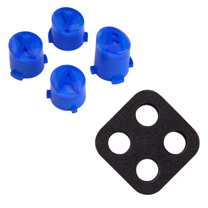 Three-Tone Deep Blue & Clear With Deep Blue Classic Symbols Replacement Custom ABXY Action Button For Xbox Series X & S Controller / Xbox One S & X Controller/ Xbox Elite V1/V2 Controller - JDX3M012WS - Extremerate Wholesale
