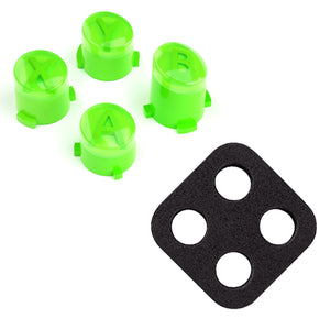 Three-Tone Lime Green & Clear With Lime Green Classic Symbols Replacement Custom ABXY Action Button For Xbox Series X & S Controller / Xbox One S & X Controller/ Xbox Elite V1/V2 Controller - JDX3M014WS - Extremerate Wholesale