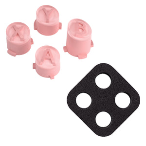 Three-Tone Pale Red & Clear With Pale Red Classic Symbols Replacement Custom ABXY Action Button For Xbox Series X & S Controller / Xbox One S & X Controller/ Xbox Elite V1/V2 Controller - JDX3M016WS - Extremerate Wholesale