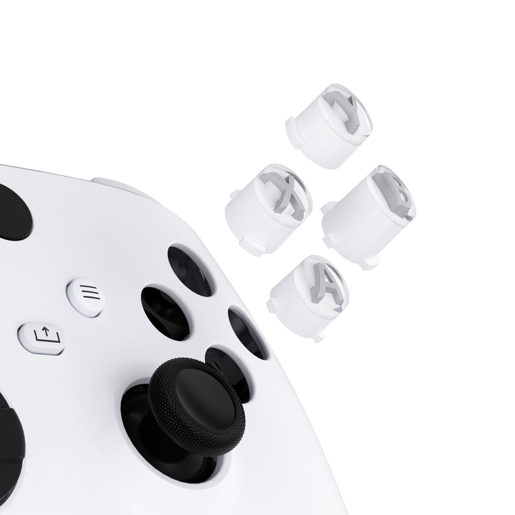 Three-Tone Robot White & Clear With New Hope Gray Classic Symbols Replacement Custom ABXY Action Button For Xbox Series X & S Controller / Xbox One S & X Controller/ Xbox Elite V1/V2 Controller - JDX3M009WS - Extremerate Wholesale